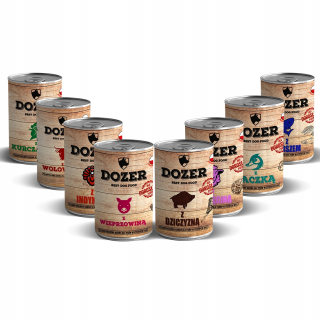 Dozer mokré krmivo pre psov mix príchutí 24x400g